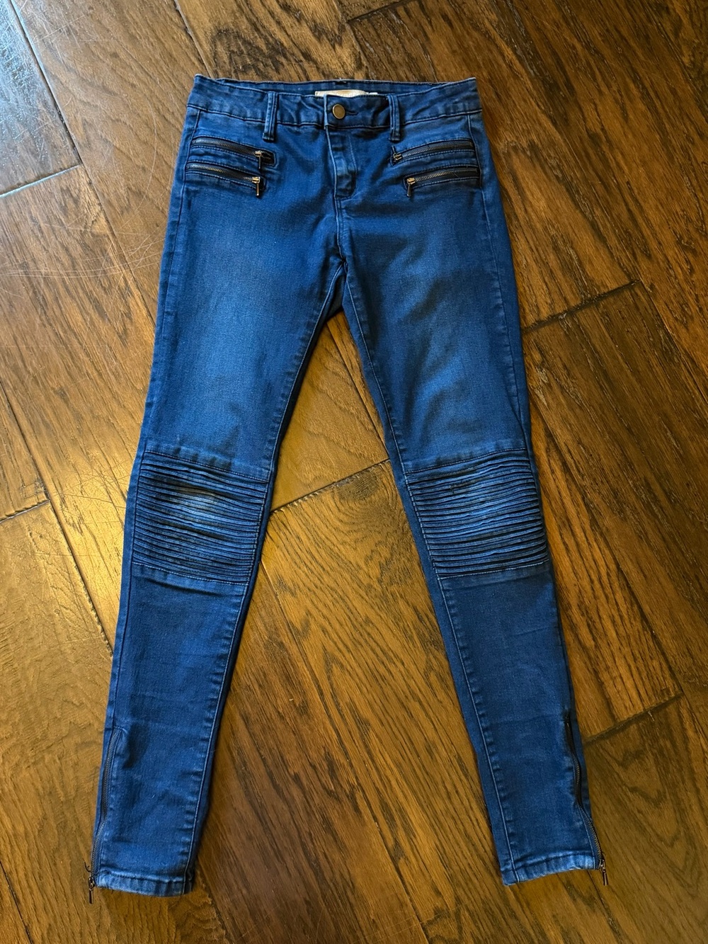 Tractr Moto-Knee Skinny Leg Jeans Girls Size 10 Denim, EUC